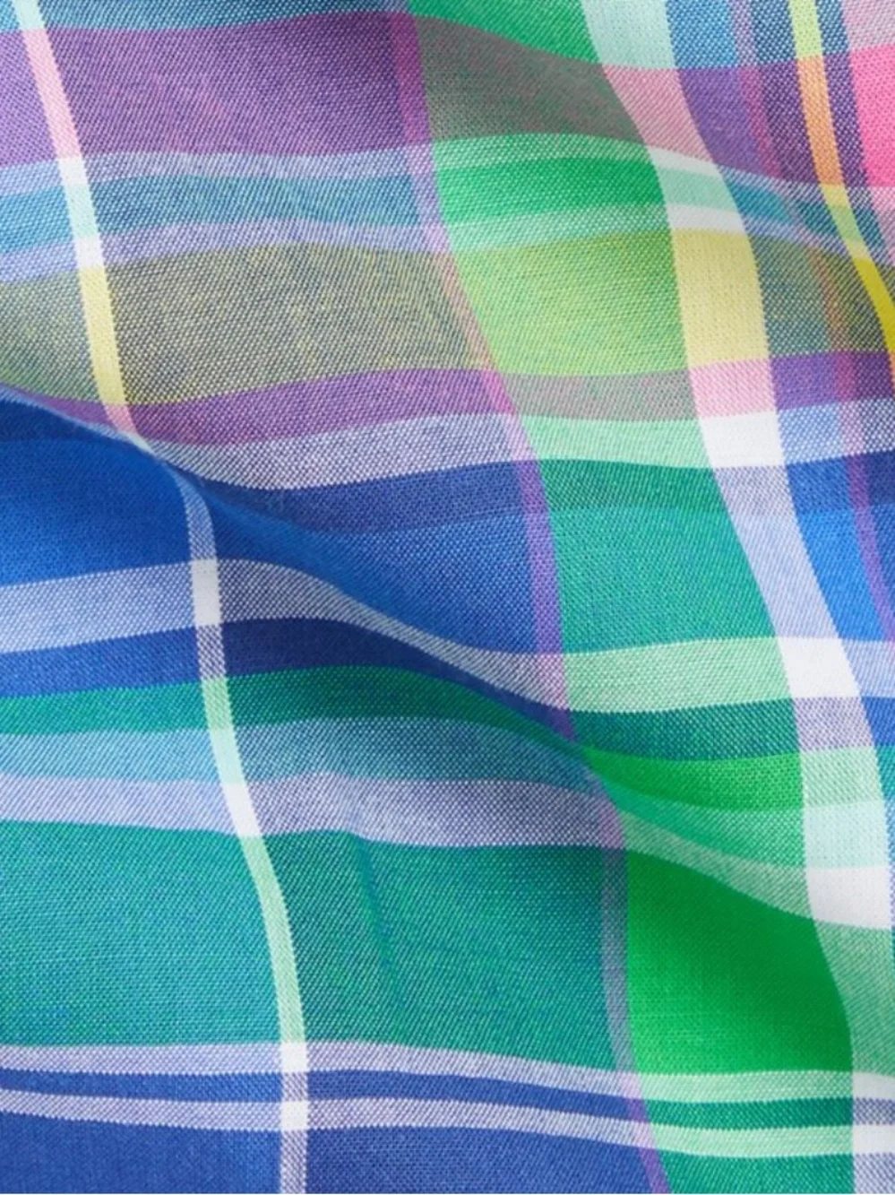 NWT Ralph Lauren Baby Boys Madras Plaid Short-Sleeve Button-Down‎ Shirt Preppy